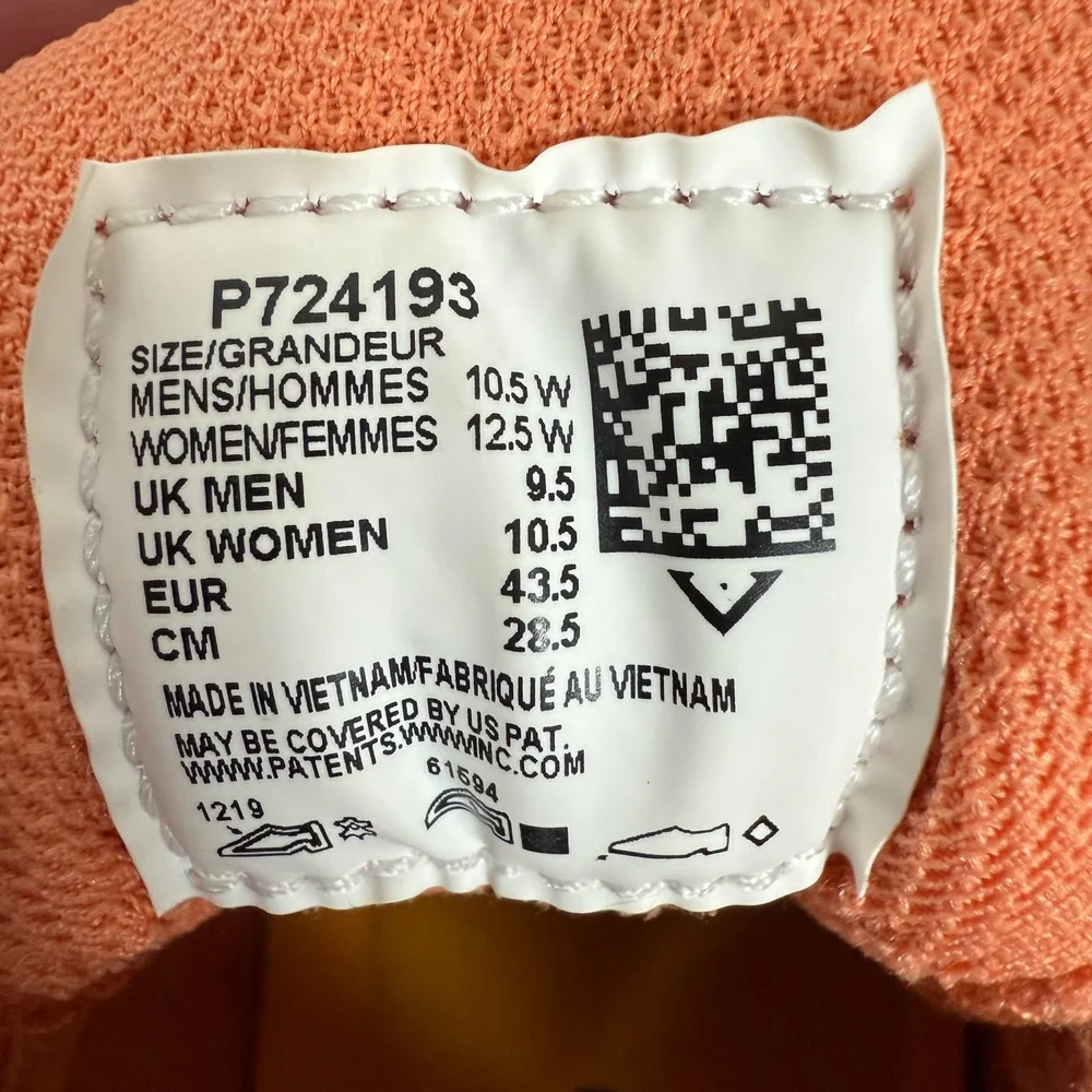 Caterpillar Cat Water Stain Repellent Salmon Unisex Tennis Shoes M 10.5W W 12.5W